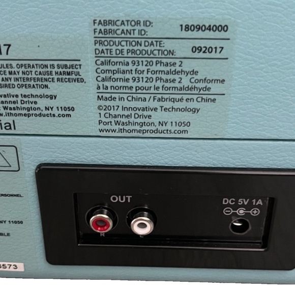 (NOB) Victrola Portable Bluetooth Record Player Turntable W/Built Speakers Blue - Picture 16 of 16